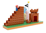 Nintendo Super Mario Course Complete Playset 2.5” Mario Included 2024 Action Figure Set, Spin the backside lever and watch Mario climb the stairs just like the classic in-game moment. Then slide Mario down the flag pole to complete the course!
