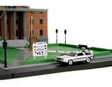 Jada Back to the Future Nano Scene Hill Valley Courthouse 1:65 DeLorean and Black Truck 2024