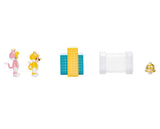 Nintendo Super Mario 3D World Diorama Set 2.5” Cat Mario and Cat Peach 2024 Action Figure Set, Set includes a Super Bell, clear tube, and color-block platform