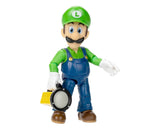 THE SUPER MARIO BROS. MOVIE 5 Inch Action Figure 2023 Luigi Figure with Flashlight Accessory