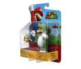 Nintendo Super Mario 4” Cat Luigi with Super Bell 2023 Action Figure Set