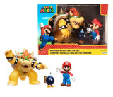 Nintendo Super Mario Bowser’s Lava Battle Set Mario vs Bowser Diorama 2023 Action Figure Set