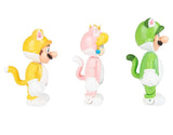 Nintendo Super Mario 3D World Multi-Pack Set 4” Cat Mario, Cat Peach, and Cat Luigi 2021 Action Figure Set, 3 Pack Set Bowsers Fury, 3 years and up