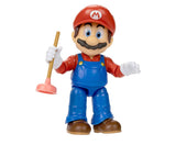THE SUPER MARIO BROS. MOVIE 5 Inch Action Figure 2023 Mario Figure with Plunger Accessory New