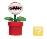 Nintendo Super Mario 4” Piranha Plant in Red Pot with ? Block 2021 Action Figure Set