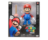 THE SUPER MARIO BROS. MOVIE 5 Inch Action Figure 2023 Mario Figure with Plunger Accessory New