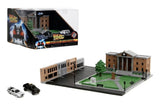 Jada Back to the Future Nano Scene Hill Valley Courthouse 1:65 DeLorean and Black Truck 2024