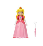 THE SUPER MARIO BROS. MOVIE 5 Inch Action Figure 2023 Peach Figure with Umbrella Accessory