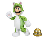 Nintendo Super Mario 4” Cat Luigi with Super Bell 2023 Action Figure Set