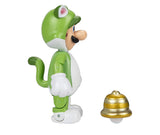 Nintendo Super Mario 4” Cat Luigi with Super Bell 2023 Action Figure Set