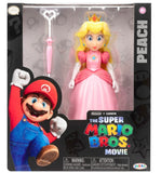 THE SUPER MARIO BROS. MOVIE 5 Inch Action Figure 2023 Peach Figure with Umbrella Accessory