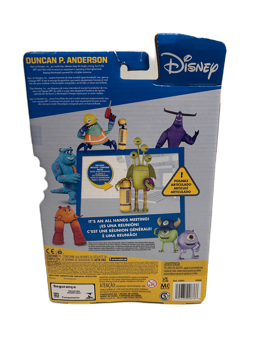 Disney Pixar 2020 Monsters Inc., Monsters At Work Duncan P. Anderson P – A  Toy Store On Elm Street