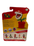 Nintendo Super Mario 4” Piranha Plant in Red Pot with ? Block 2021 Action Figure Set