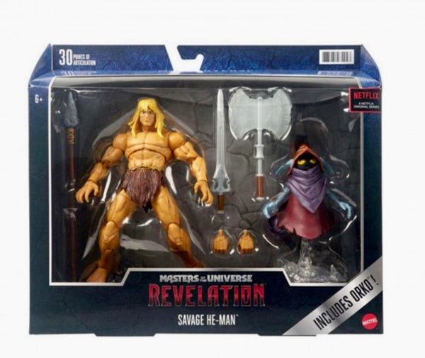 Masters of the Universe Masterverse Revelation Savage He-Man Action Figure with 30+ Articulated Joints, 3 Weapons, Harness & Orko Figure with ‘Floating’ Base, 7-inch Motu Collectible Gift.
atoystoreonelmstreet.com
#atoystoreonelmstreet