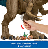 Mattel Jurassic World Super Colossal Allosaurus Action Figure, Extra Large Dinosaur Can Swallow 20 Mini Figures, 38-inch Long XL Action Play Toy