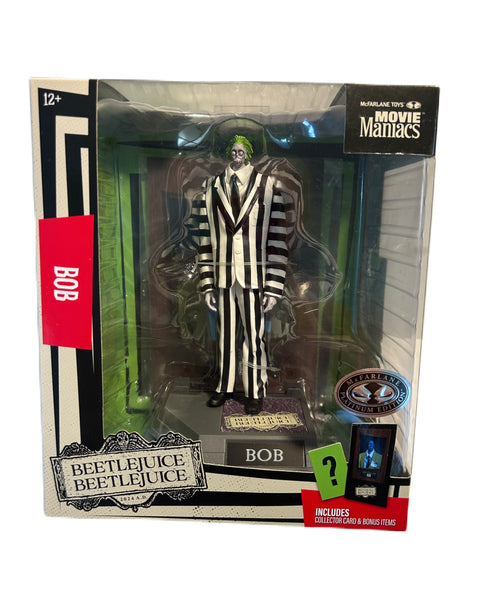 McFarlane Toys 2024 Movie Maniacs Beetlejuice, Beetlejuice Bob 6" Posed Figure McFarlane Platinum Edition / Limited Edition 6,700 Pieces made