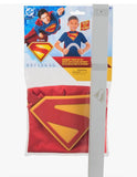 DC Comics SUPERMAN Power Cape Set Super Heroes Costume for Kids with Iconic Chest Plate with bending Iron Rod for Ages 4 and Up