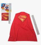 DC Comics SUPERMAN Power Cape Set Super Heroes Costume for Kids with Iconic Chest Plate with bending Iron Rod for Ages 4 and Up