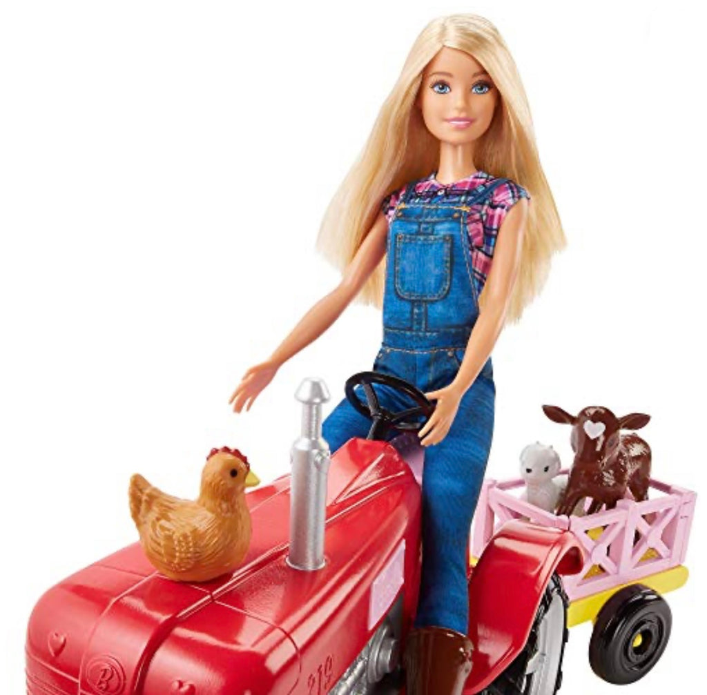 Barbie 2017 Barbie Farmer & Tractor Play Set, You Can Be Anything, Mat ...