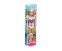 Barbie Beach Doll One-Piece Swimsuit with American Flag Inspired Design
atoystoreonelmstreet.com