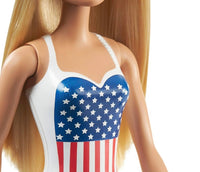 Barbie Beach Doll One-Piece Swimsuit with American Flag Inspired Design
atoystoreonelmstreet.com