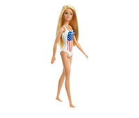 Barbie Beach Doll One-Piece Swimsuit with American Flag Inspired Design
atoystoreonelmstreet.com