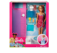 Barbie Doll and Furniture 2018 Bathroom Set with Working Shower, Mattel 
atoystoreonelmstreet.com