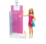 Barbie Doll and Furniture 2018 Bathroom Set with Working Shower, Mattel  
atoystoreonelmstreet.com