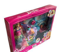 Barbie 2024 Dreamtopia Princess Barbie Rainbow with Pet Unicorn Playset