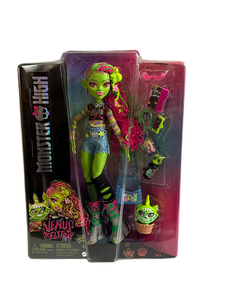 Monster High 2023 Venus McFlytrap Fashion Doll with Pet Plant Monster Chewlian & Accessories, Collectible