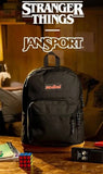 Netflix Stranger Things JanSport Mike’s Backpack Made in the Upside Down Black Red XL