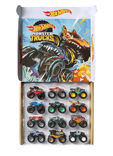 Hot Wheels 2022 Monster Trucks 1:64 Scale Die-Cast Ultimate Chaos 12 Pack New in Box Never Opened Sealed In Brown Mailer