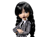 Monster High Wednesday Doll & Accessories, Wednesday Addams Collectible in Nevermore Academy Uniform with Thing & Backpack, Doll Stand. Monster High Wednesday Doll and Accessories, Enid Sinclair Collectible in Pink Fashion with Beret & Backpack, Doll Stan