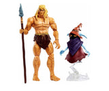 Masters of the Universe Masterverse Revelation Savage He-Man Action Figure with 30+ Articulated Joints, 3 Weapons, Harness & Orko Figure with ‘Floating’ Base, 7-inch Motu Collectible Gift - A Toy Store On Elm Street