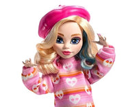 Monster High Wednesday Doll & Accessories, Wednesday Addams Collectible in Nevermore Academy Uniform with Thing & Backpack, Doll Stand. Monster High Wednesday Doll and Accessories, Enid Sinclair Collectible in Pink Fashion with Beret & Backpack, Doll Stan