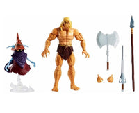 Masters of the Universe Masterverse Revelation Savage He-Man Action Figure with 30+ Articulated Joints, 3 Weapons, Harness & Orko Figure with ‘Floating’ Base, 7-inch Motu Collectible Gift - A Toy Store On Elm Street