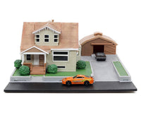 Jada Toys Fast & Furious Nano Hollywood Rides Diorama, Dom Toretto's House Display with Two 1.65" Die-cast Cars, Toys for Kids and Adults (33668) New in Package