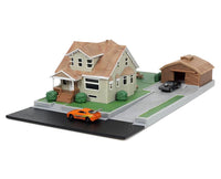 Jada Toys Fast & Furious Nano Hollywood Rides Diorama, Dom Toretto's House Display with Two 1.65" Die-cast Cars, Toys for Kids and Adults (33668) New in Package