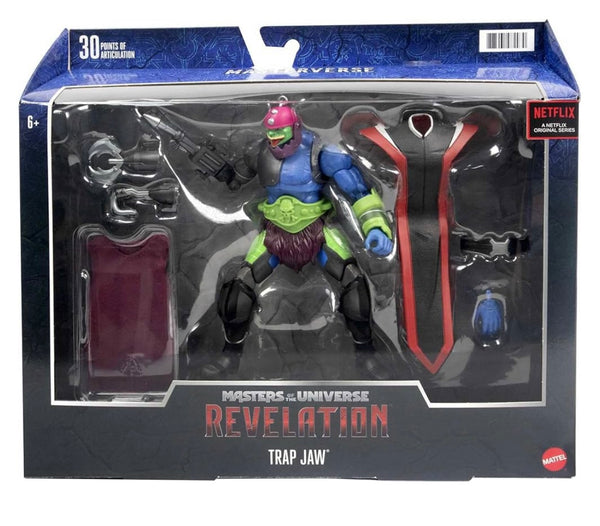Masters of the Universe Masterverse Revelation Trap Jaw Action Figure with 30+ Articulated Joints, Swappable Hands & 3 Battle Accessories, 7-inch MOTU Collectible Gift. #atoystoreonelmstreet  atoystoreonelmstreet.com
