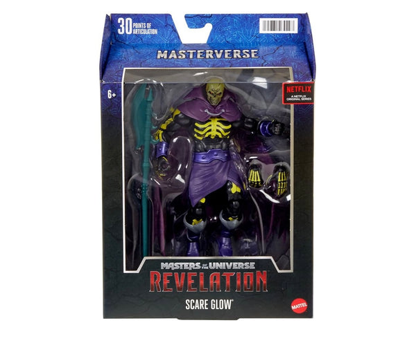 Masters of the Universe Masterverse Scare Glow Action Figure with Glow-in-The-Dark Head & Accessories, 7-inch Motu Collectible Gift for Fans - A Toy Store On Elm Street