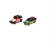 Jada Hollywood Rides Jurassic Park 2023 Diorama Set 30th Anniversary Nano Scene Diecast 1:65 includes two DieCast vehicles