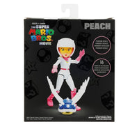 THE SUPER MARIO BROS. MOVIE 5 Inch Action Figure 2023 Peach Figure in Motorcycle Outfit with Spiny Blue Shell