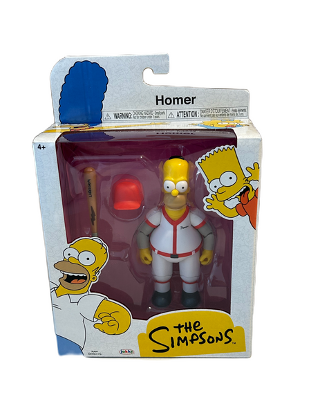 The Simpsons Homer Simpson in Baseball Uniform 5" Articulated Figure Wave 3 by Jakks New in Box