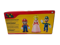 Nintendo Super Mario 2021 Mushroom Kingdom Multi-Pack Mario, Peach, and Luigi 4" Action Figures Jakks Pacific
