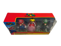 Nintendo Super Mario 2021 Mushroom Kingdom Multi-Pack Mario, Peach, and Luigi 4" Action Figures Jakks Pacific