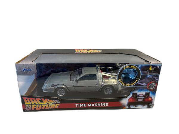 Jada 1:24 Hollywood Rides Back to the Future Time Machine Lights Up Diecast Vehicle 2024