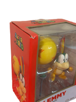 Nintendo Super Mario 4” Orange Shell Lemmy with Ball and Wand 2022 Jakks Gold Edition Action Figure Set