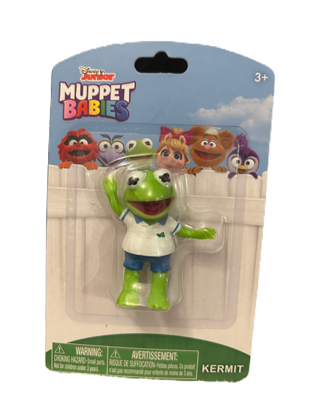 Muppet Babies Disney Junior Kermit 2” Miniature Action Figure Figurine Cake Topper Just Play Micro Collection