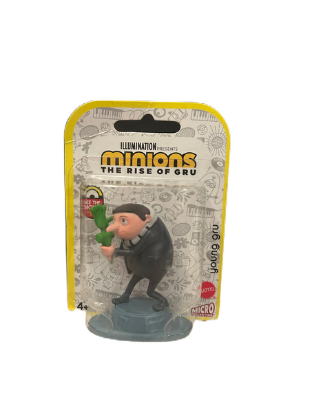 Minions The the Rise of Gru Illumination 2019 Young Gru 2” Miniature Action Figure Figurine Cake Topper Mattel Micro Collection