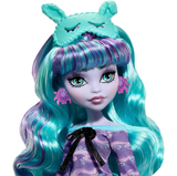 Monster High Creepover Party Doll, Twyla with Pet Bunny Dustin, Sleepover Clothes & Accessories with Hoodie, Book & Backpack, 2022 Mattel, A Toy Store On Elm Street atoystoreonelmstreet.com